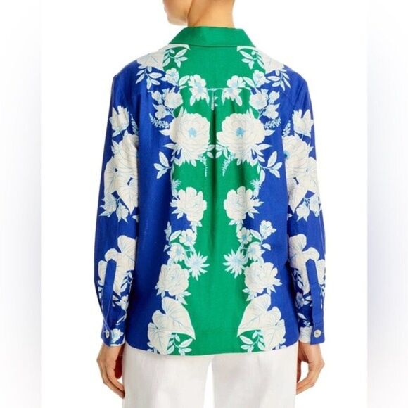 FarmRio Soft Garden Linen Blend Floral Shirt, NWT, Size XL - Picture 2 of 16